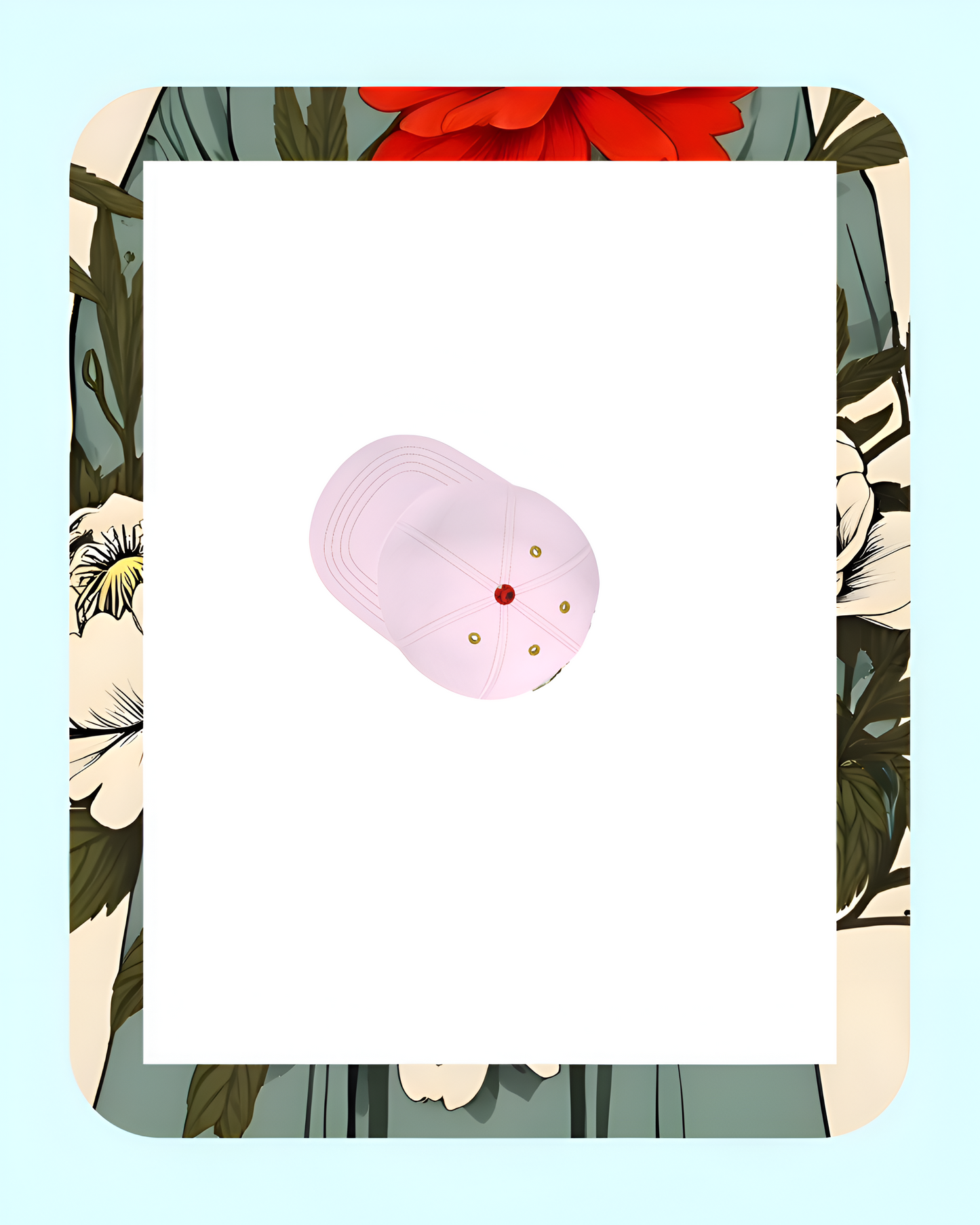 Fiore Nascosto Limited Edition Unisex Cotton Twill Baseball Cap In Baby Pink
