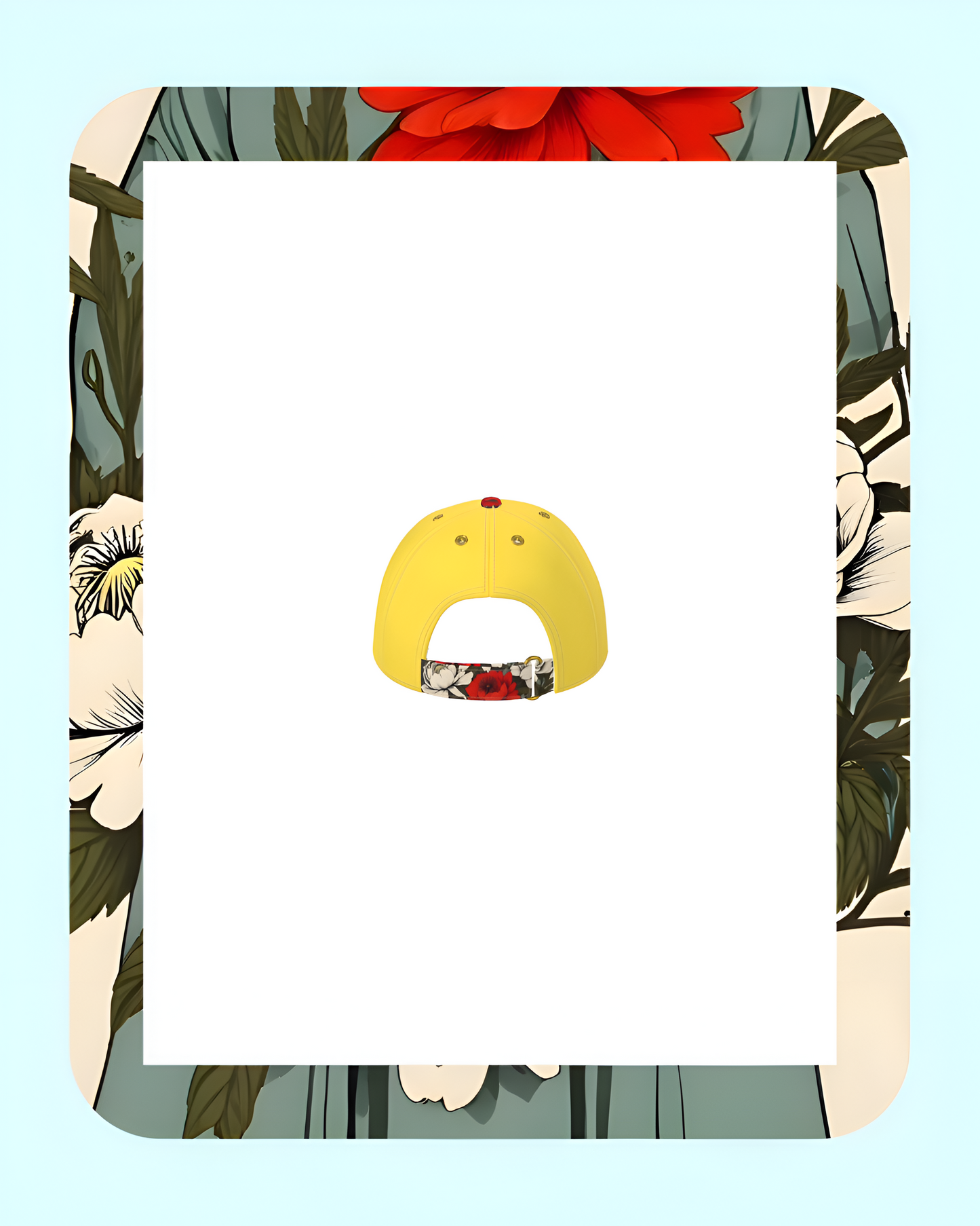Fiore Nascosto Limited Edition Unisex Cotton Twill Baseball Cap In Yellow