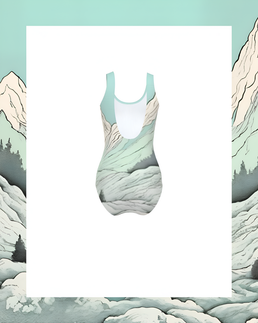 Cool Bleu Classic Cut One Piece Swimsuit