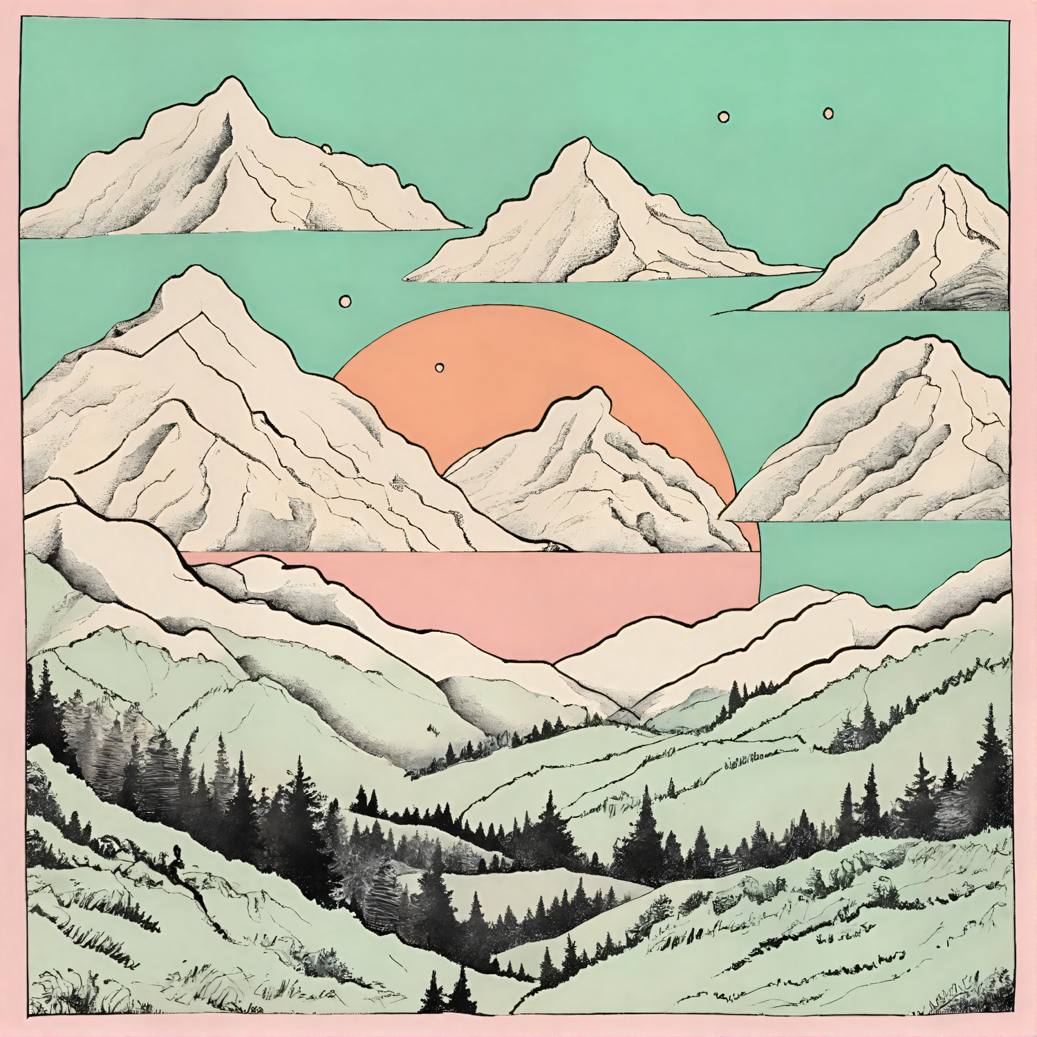 PEACHES OVER PINK