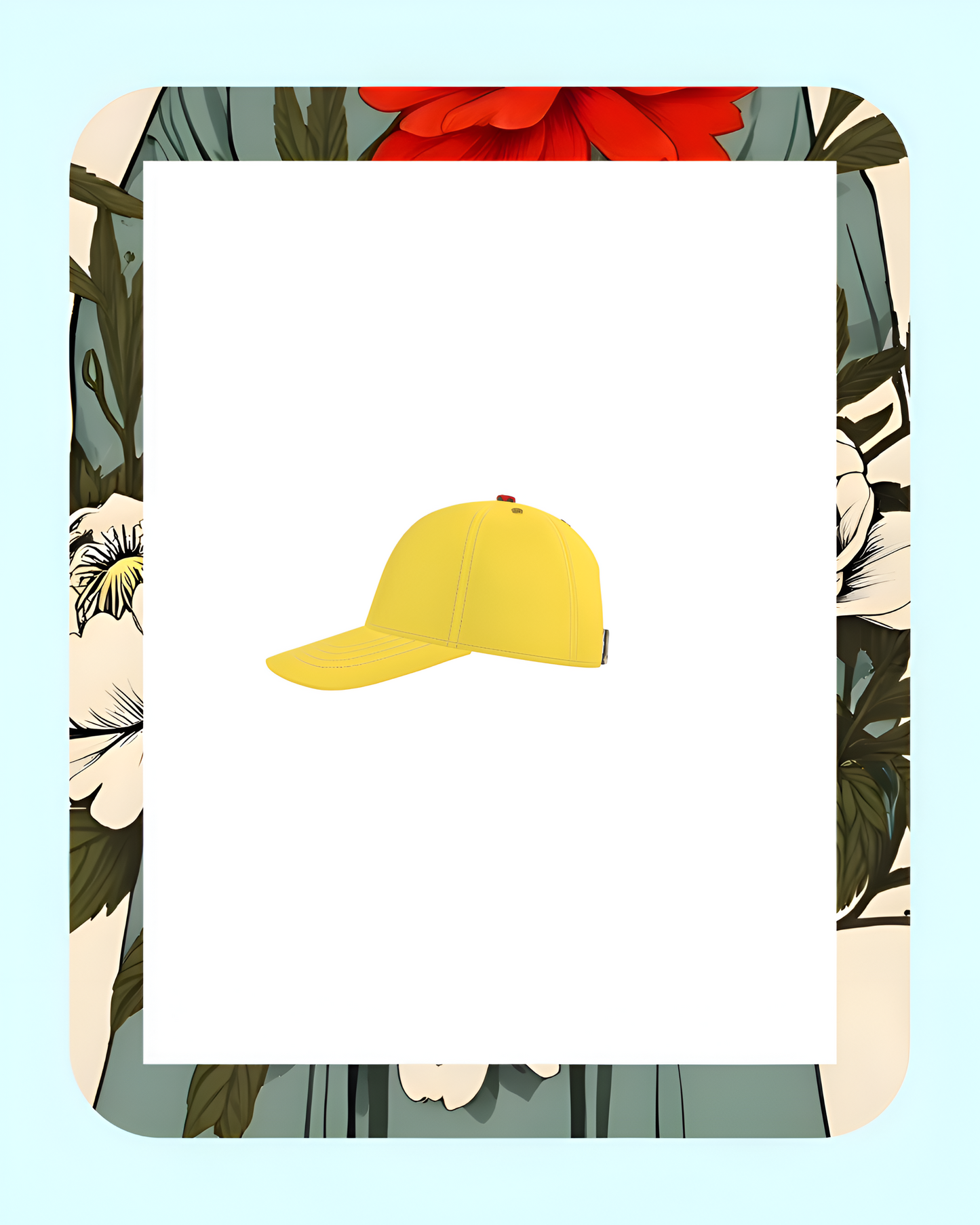 Fiore Nascosto Limited Edition Unisex Cotton Twill Baseball Cap In Yellow