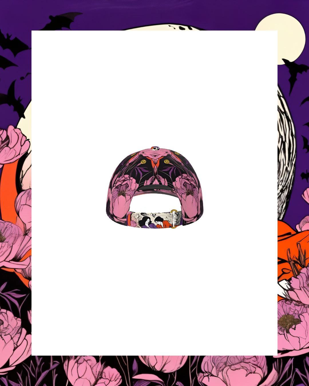 Women In Love Limited Edition Unisex Cotton Twill Midnight Peonia Baseball Cap