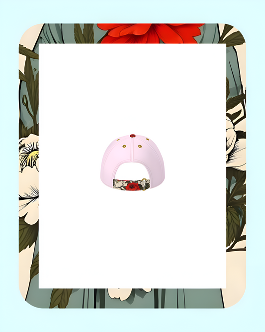 Fiore Nascosto Limited Edition Unisex Cotton Twill Baseball Cap In Baby Pink