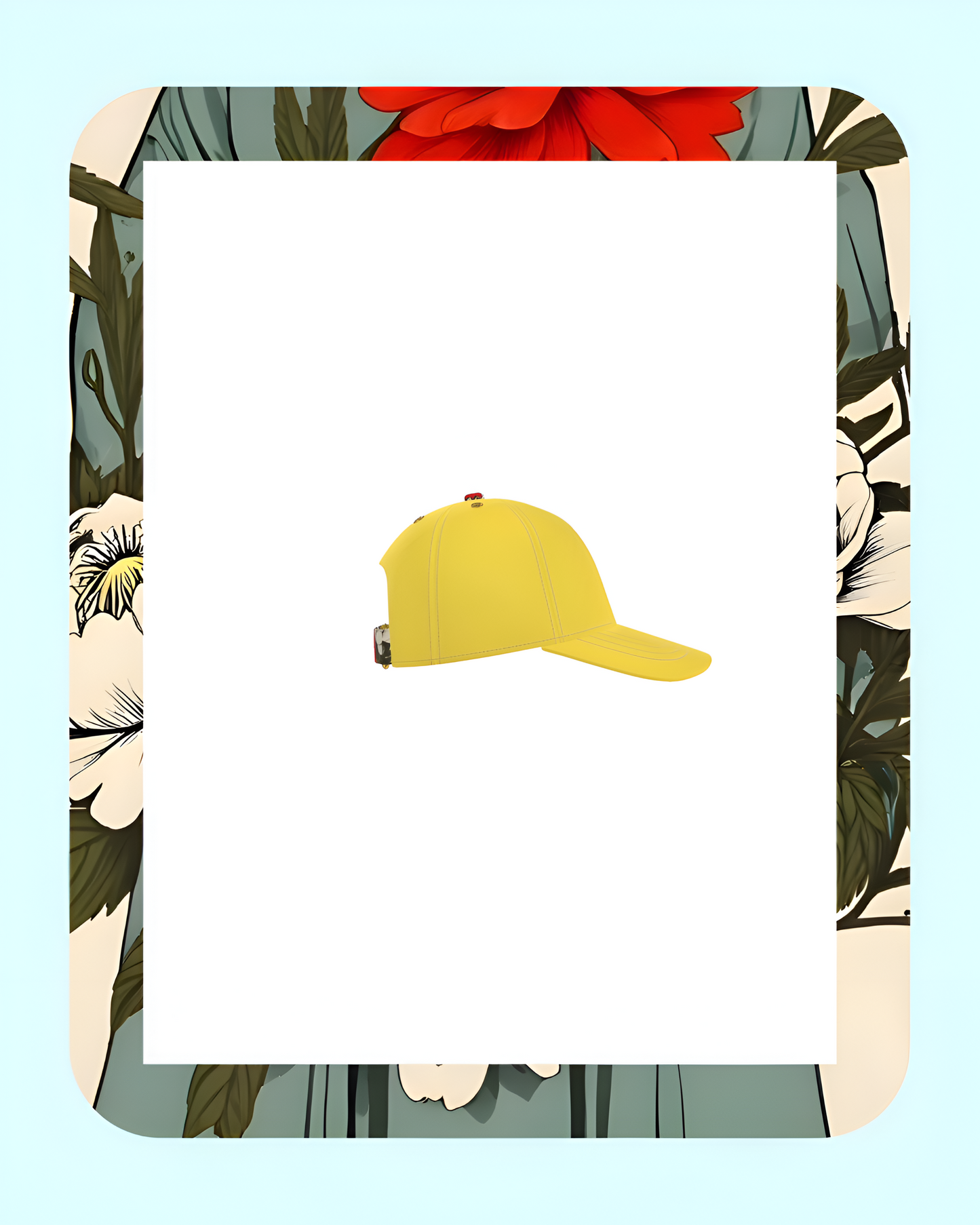Fiore Nascosto Limited Edition Unisex Cotton Twill Baseball Cap In Yellow
