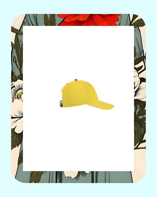 Fiore Nascosto Limited Edition Unisex Cotton Twill Baseball Cap In Yellow