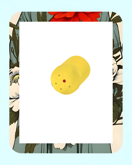 Fiore Nascosto Limited Edition Unisex Cotton Twill Baseball Cap In Yellow
