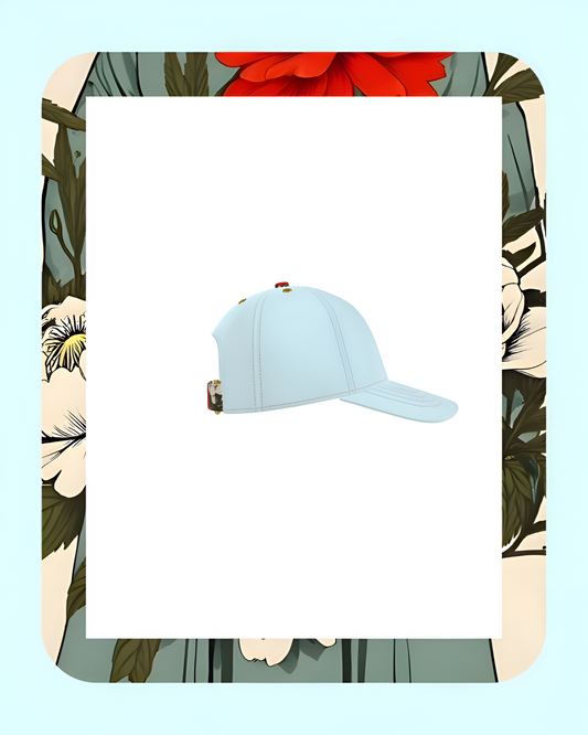 Fiore Nascosto Limited Edition Unisex Cotton Twill Baseball Cap In Baby Blue