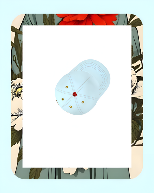 Fiore Nascosto Limited Edition Unisex Cotton Twill Baseball Cap In Baby Blue