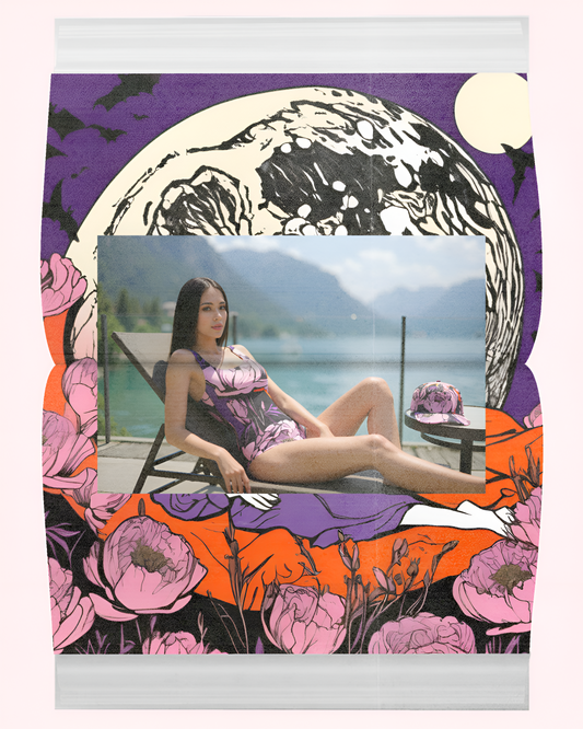 Women In Love Limited Edition Classic Cut Midnight Peonia One Piece Swimsuit