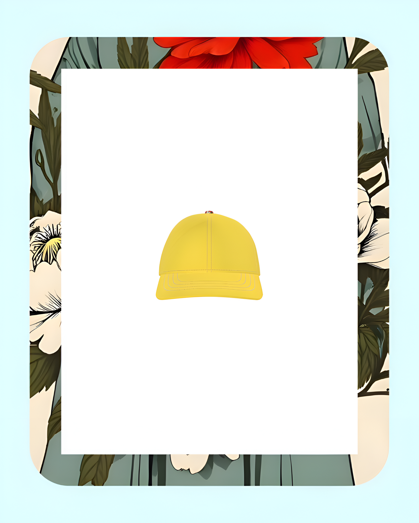 Fiore Nascosto Limited Edition Unisex Cotton Twill Baseball Cap In Yellow