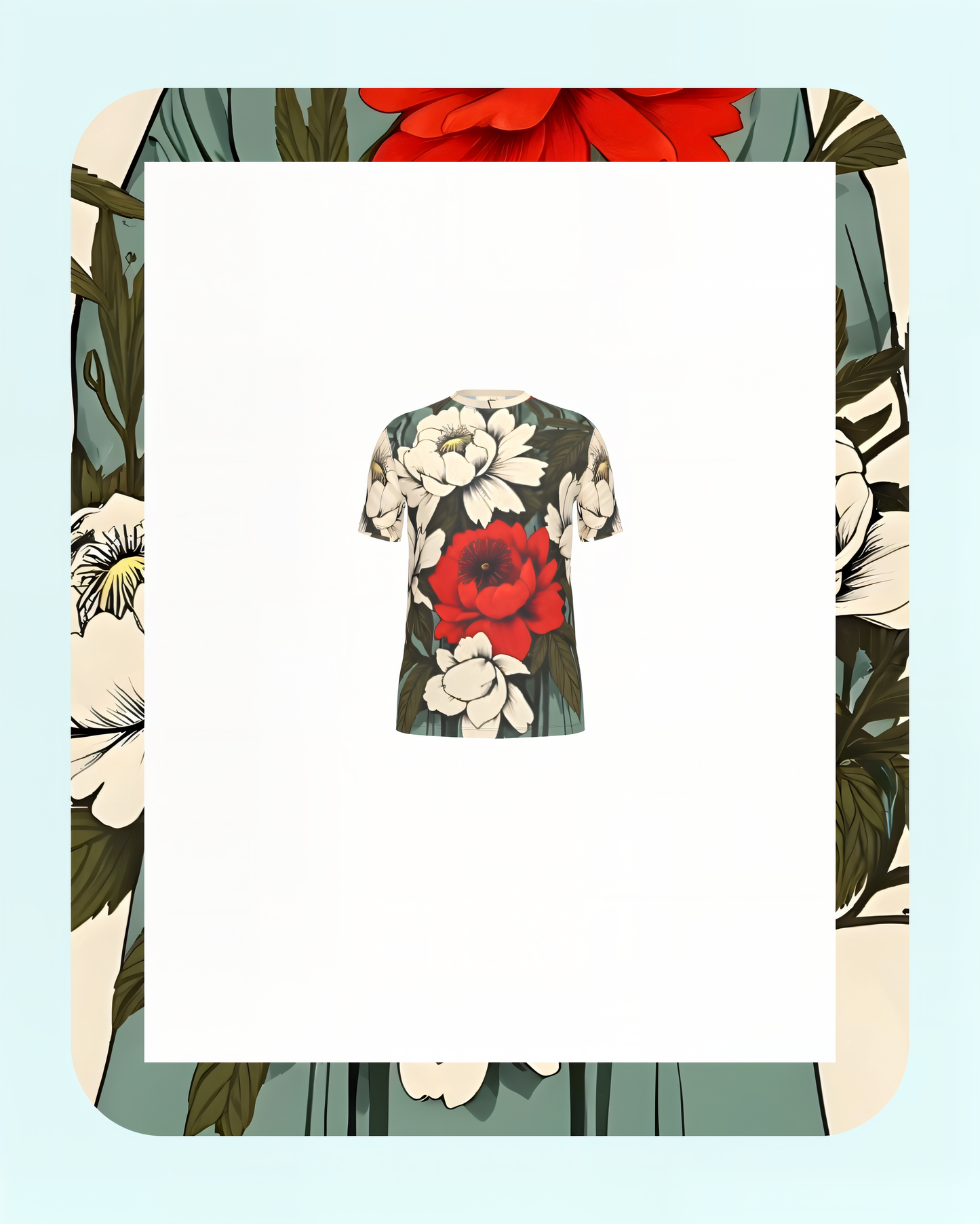 Fiore Nascosto Limited Edition Men’s Floral Bloom Slim Fit Cotton T-Shirt