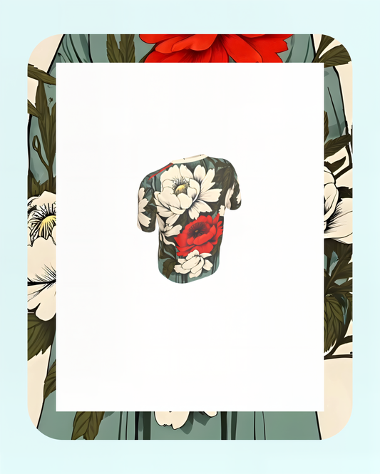 Fiore Nascosto Limited Edition Men’s Floral Bloom Slim Fit Cotton T-Shirt