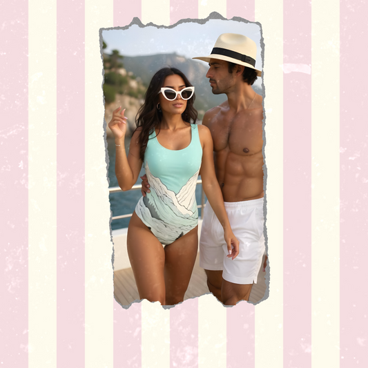 Cool Bleu Classic Cut One Piece Swimsuit