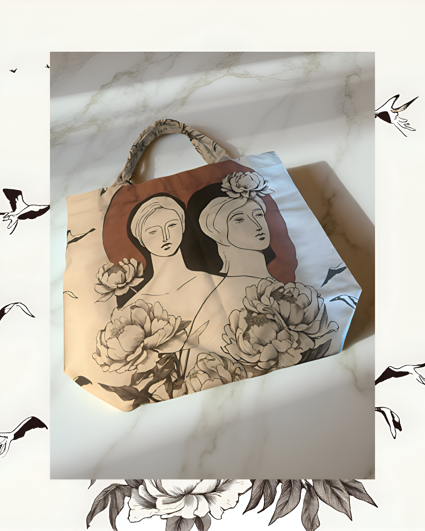 The Faces Limited Edition Extra Large Canvas Carryall Tote Bag