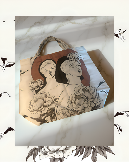 The Faces Limited Edition Extra Large Canvas Carryall Tote Bag